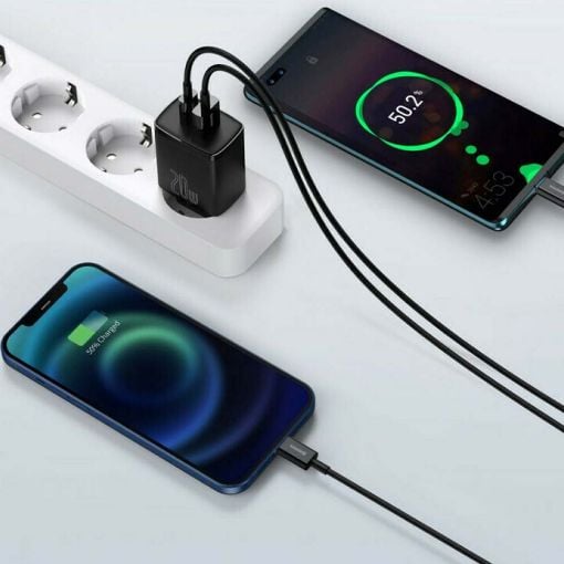 Εικόνα της Φορτιστής Baseus Compact USB-A & USB-C QC3.0 PD 20W Black CCXJ-B01