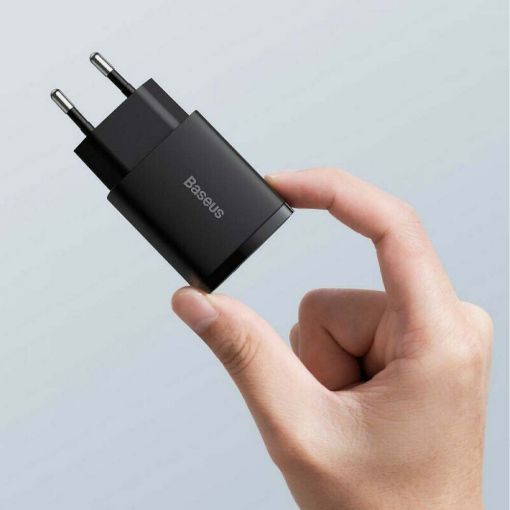 Εικόνα της Φορτιστής Baseus Compact USB-A & USB-C QC3.0 PD 20W Black CCXJ-B01