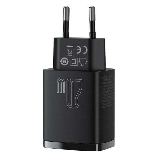 Εικόνα της Φορτιστής Baseus Compact USB-A & USB-C QC3.0 PD 20W Black CCXJ-B01