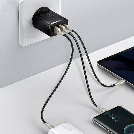 Εικόνα της Φορτιστής Baseus Compact Dual USB-A & USB-C QC3.0 PD 30W Black CCXJ-E01