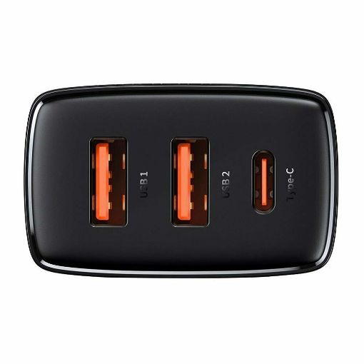 Εικόνα της Φορτιστής Baseus Compact Dual USB-A & USB-C QC3.0 PD 30W Black CCXJ-E01