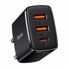 Εικόνα της Φορτιστής Baseus Compact Dual USB-A & USB-C QC3.0 PD 30W Black CCXJ-E01
