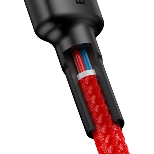 Εικόνα της Καλώδιο Baseus Cafule USB-C to USB-C PD QC3 60W 1m Red CATKLF-G09