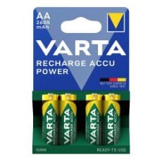 Εικόνα της Επαναφορτιζόμενες Μπαταρίες Varta AA 1.2V Ni-Mh 2600mAh 4 Τεμ 5716101404