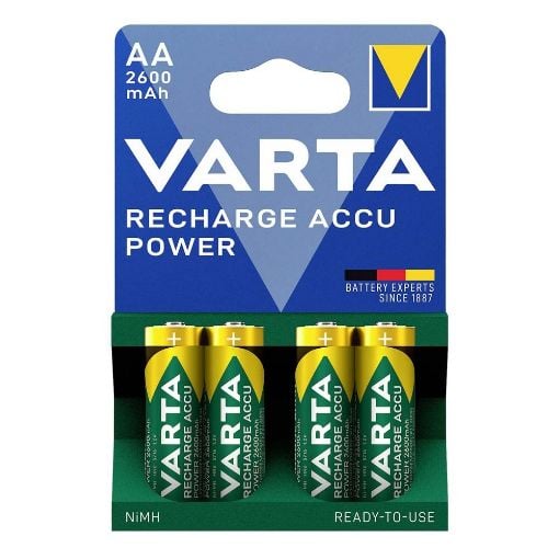 Εικόνα της Επαναφορτιζόμενες Μπαταρίες Varta AA 1.2V Ni-Mh 2600mAh 4 Τεμ 5716101404