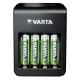 Εικόνα της Σετ Φορτιστής Μπαταριών Varta LCD Plug Charger+ Ni-MH & 4x Επαναφορτιζόμενες Μπαταρίες 2100 mAh AA Black 57687101441