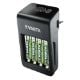Εικόνα της Σετ Φορτιστής Μπαταριών Varta LCD Plug Charger+ Ni-MH & 4x Επαναφορτιζόμενες Μπαταρίες 2100 mAh AA Black 57687101441