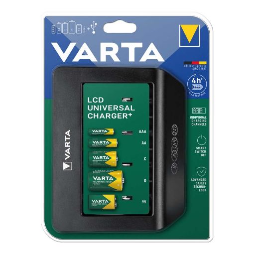 Εικόνα της Φορτιστής Μπαταριών Varta LCD Universal Charger+ Ni-MH Black 57688101401