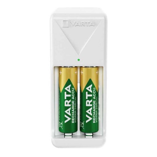Εικόνα της Σετ Φορτιστής Μπαταριών Varta Mini Charger Ni-MH & 2x Επαναφορτιζόμενες 800mAh AAA White 57656201421