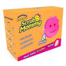 Εικόνα της Σφουγγάρια Scrub Daddy - Scrub Mommy Dual-Sided Scrubber & Sponge Pink 8 τμχ