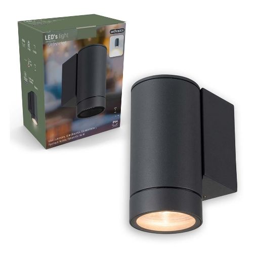 Εικόνα της Επιτοίχιο Φωτιστικό Σποτ 123LED Messina GU10 IP44 Anthracite