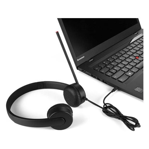 Εικόνα της Headset Lenovo Essential Stereo Analog Black 4XD0K25030