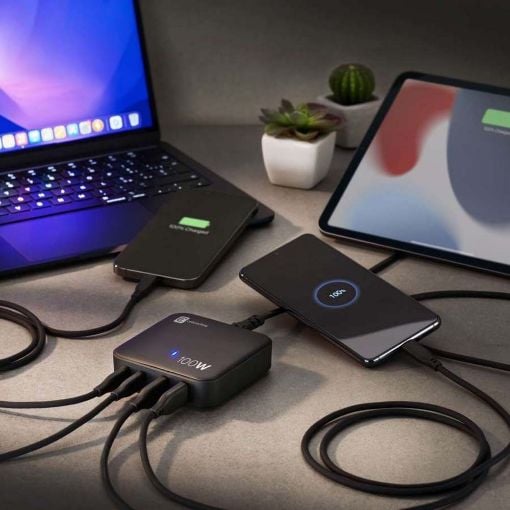 Εικόνα της Φορτιστής Cellular Line Multipower Magnus 2x USB-A & 2x USB-C GaN 100W Black ACHUSBGAN4PD100WK