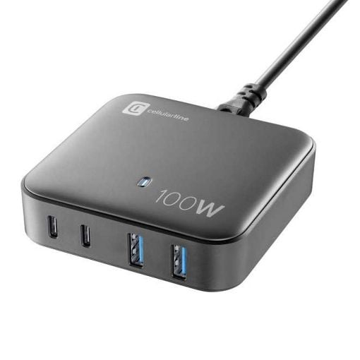 Εικόνα της Φορτιστής Cellular Line Multipower Magnus 2x USB-A & 2x USB-C GaN 100W Black ACHUSBGAN4PD100WK