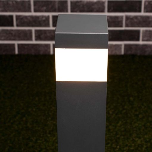 Εικόνα της Φωτιστικό Κολωνάκι 123LED Εξωτερικού Χώρου Ε27 IP44 76cm Dark Gray