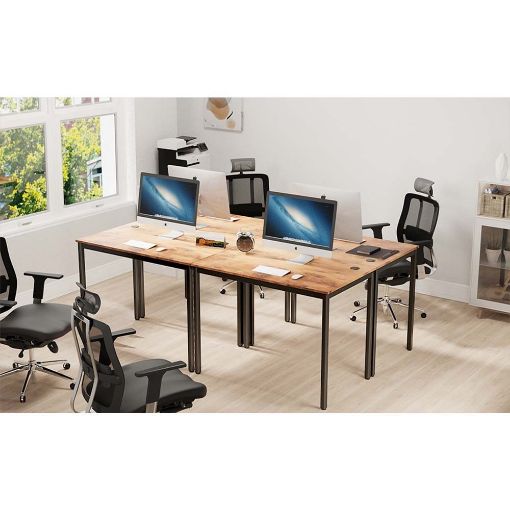 Εικόνα της Eureka Ergonomic Μεταλλικό Γραφείο 100 x 60 x 75 cm Καφέ ERK-CD-039VP-V1