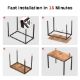 Εικόνα της Eureka Ergonomic Μεταλλικό Γραφείο 100 x 60 x 75 cm Καφέ ERK-CD-039VP-V1