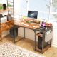 Εικόνα της Eureka Ergonomic Μεταλλικό Γραφείο Υπολογιστή 120 x 60 x 76.2 cm Καφέ/Μαύρο ZX-SS120B-RBB
