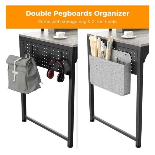 Εικόνα της Eureka Ergonomic Μεταλλικό Γραφείο Υπολογιστή 140 x 60 x 76.2 cm Γκρι/Μαύρο ZX-SS140B-OGB