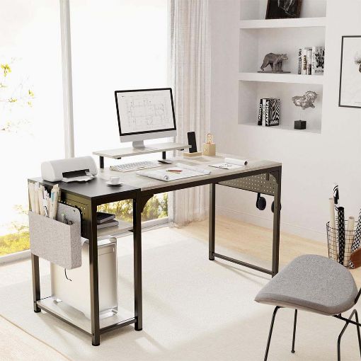 Εικόνα της Eureka Ergonomic Μεταλλικό Γραφείο Υπολογιστή 140 x 60 x 76.2 cm Γκρι/Μαύρο ZX-SS140B-OGB