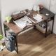 Εικόνα της Eureka Ergonomic Μεταλλικό Γραφείο Υπολογιστή 140 x 60 x 76.2 cm Σκούρο Καφέ/Μαύρο ZX-SS140B-RWB