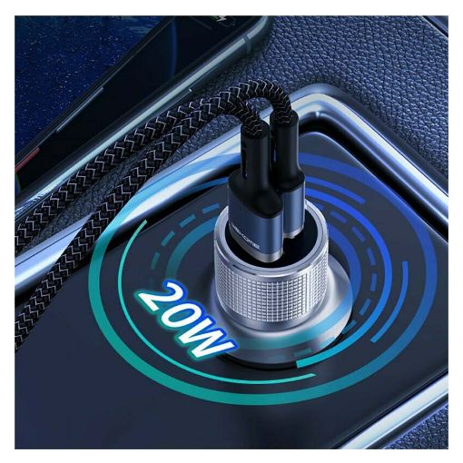 Εικόνα της Φορτιστής Αυτοκινήτου WK Quick Charger 3.0 USB-A & USB-C 20W Silver WP-C30