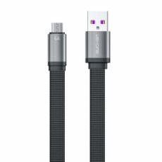 Εικόνα της Καλώδιο WK King Flat Braided USB to Micro-USB 1.5m Black WDC-156