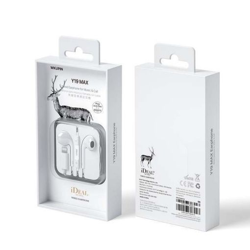 Εικόνα της Handsfree WK Y19 Max Lightning White