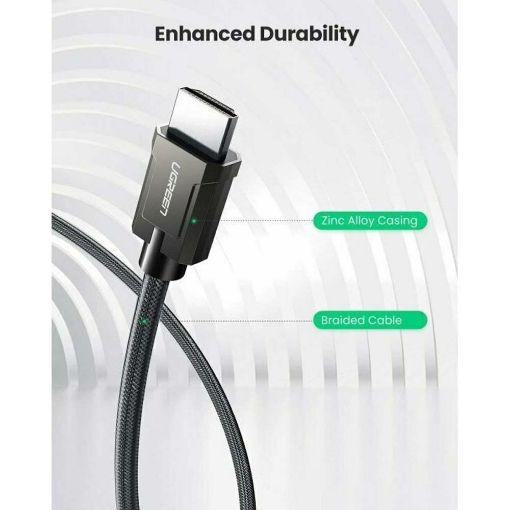 Εικόνα της Καλώδιο Ugreen HD135 HDMI 2.1 Braided 1.5m 8K/60Hz Black 70320