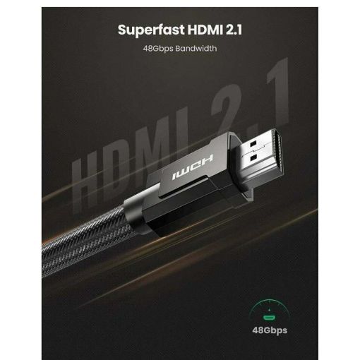 Εικόνα της Καλώδιο Ugreen HD135 HDMI 2.1 Braided 1.5m 8K/60Hz Black 70320