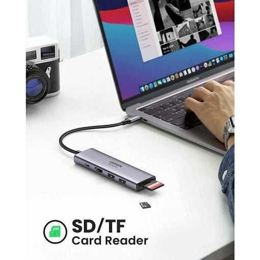 Εικόνα της Docking Station CM511 Ugreen 6in1 Type-C with PD & HDMI Gray 60384