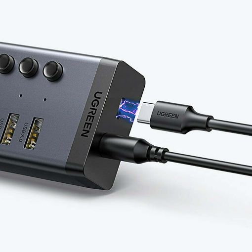 Εικόνα της Data Hub & Charger Ugreen CM481 7x USB 3.0 Gray 90307
