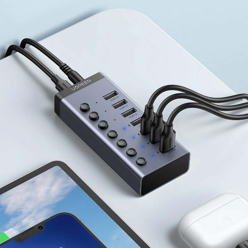 Εικόνα της Data Hub & Charger Ugreen CM481 7x USB 3.0 Gray 90307