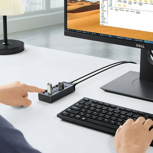 Εικόνα της Data Hub & Charger Ugreen CM481 7x USB 3.0 Gray 90307