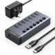 Εικόνα της Data Hub & Charger Ugreen CM481 7x USB 3.0 Gray 90307