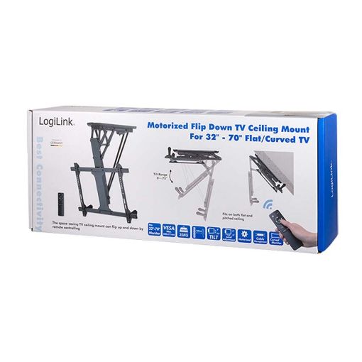 Εικόνα της Βάση Οροφής για Τηλεόραση LogiLink Electric Fold-Down with Remote 32-70" Black BP0118