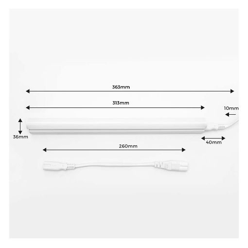Εικόνα της Φωτιστικό LED T5 123LED 30cm 4W 4000K 400lm Neutral White