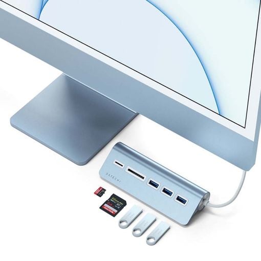 Εικόνα της Satechi Desktop USB-C Combo Hub Blue ST-TCHCRB