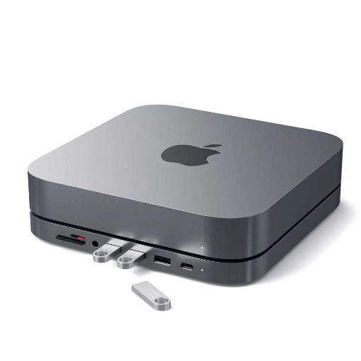 Εικόνα της Satechi Stand & Hub for Mac Mini Silver ST-ABHFS