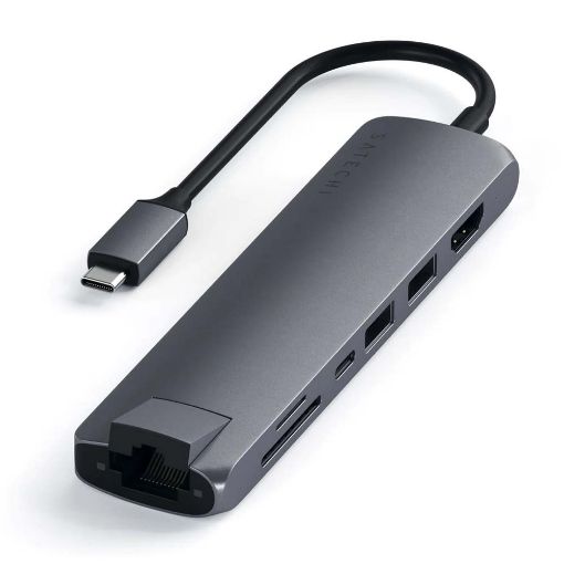 Εικόνα της Satechi USB-C Slim Multiport with Ethernet Space Gray ST-UCSMA3M
