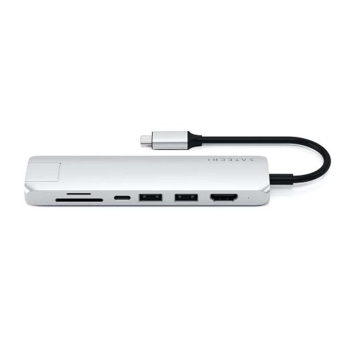 Εικόνα της Satechi USB-C Slim Multiport with Ethernet Silver ST-UCSMA3S