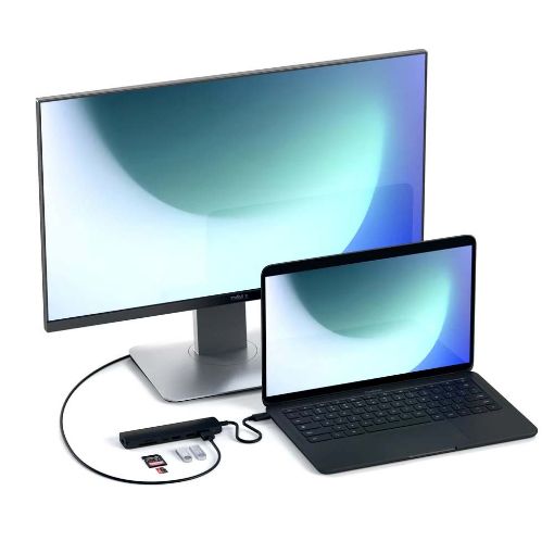 Εικόνα της Satechi USB-C Slim Multiport with Ethernet Black ST-UCSMA3K