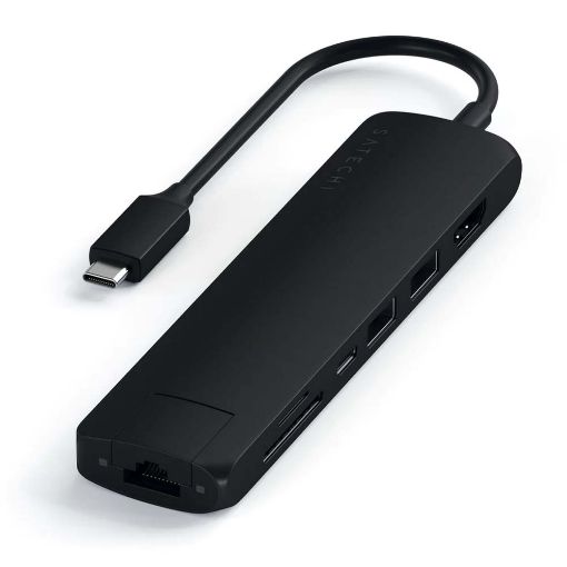 Εικόνα της Satechi USB-C Slim Multiport with Ethernet Black ST-UCSMA3K