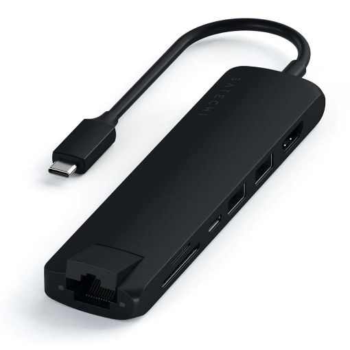 Εικόνα της Satechi USB-C Slim Multiport with Ethernet Black ST-UCSMA3K