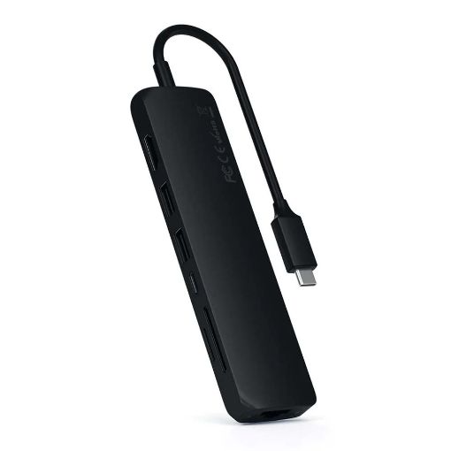 Εικόνα της Satechi USB-C Slim Multiport with Ethernet Black ST-UCSMA3K