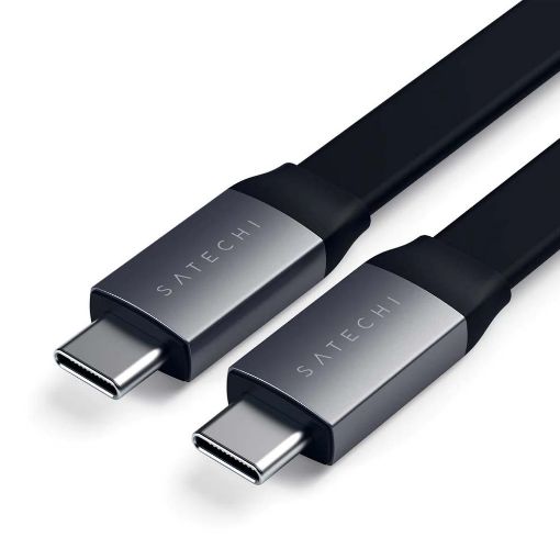 Εικόνα της Καλώδιο Satechi USB-C to USB-C Gen2 Flat 20cm Space Gray ST-TCCFC