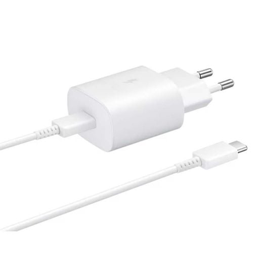 Εικόνα της Φορτιστής Samsung USB-C 25W με Καλώδιο White EP-TA800XWEGWW