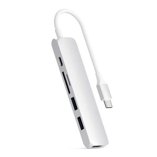 Εικόνα της Satechi Type-C Slim Multiport Adapter v2 Silver ST-SCMA2S