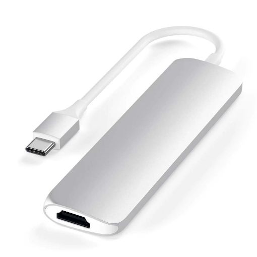 Εικόνα της Satechi Type-C Slim Multiport Adapter v2 Silver ST-SCMA2S