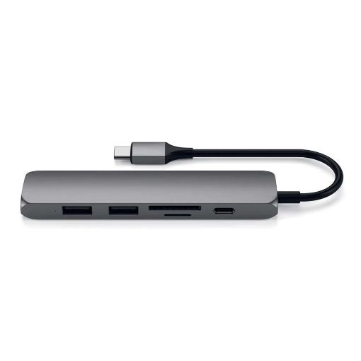 Εικόνα της Satechi Type-C Slim Multiport Adapter v2 Space Gray ST-SCMA2M